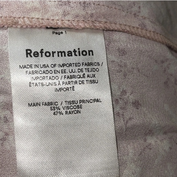 Reformation Rosalie Long Sleeve Crepe Mini Wrap Dress in Baby’s Breath sz:4 $218 - Picture 9 of 9